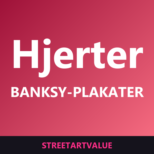 Banksy plakater med hjerter: bøger og udstyr om gadekunst på Amazon