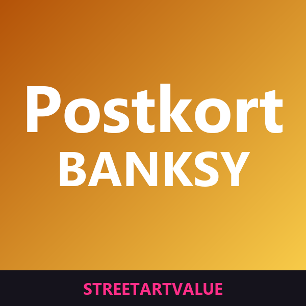 Banksy postkort og miniplakater: bøger og udstyr om gadekunst på Amazon