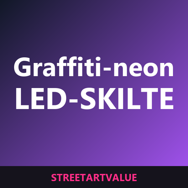 Graffiti-neonskilte: bøger og udstyr om gadekunst på Amazon
