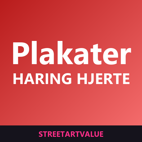 Keith Haring hjerte-plakater: bøger og udstyr om gadekunst på Amazon
