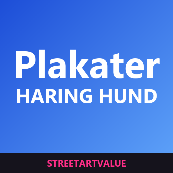 Keith Haring hund-plakater: bøger og udstyr om gadekunst på Amazon