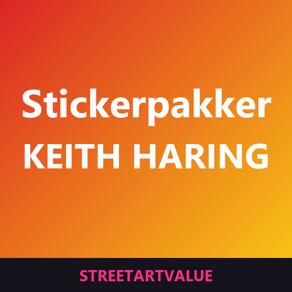 Keith Haring klistermærkepakker: bøger og udstyr om gadekunst på Amazon