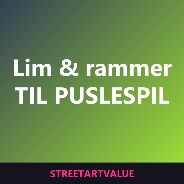 Puslespilslim og rammer: bøger og udstyr om gadekunst på Amazon