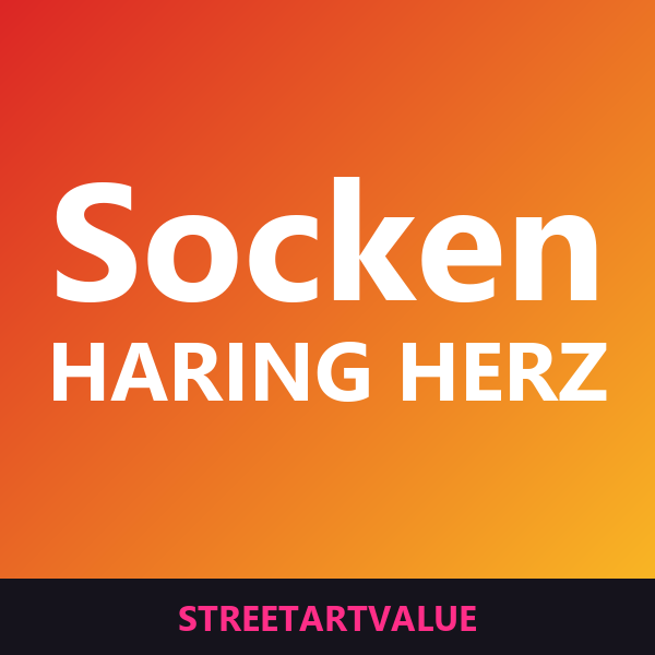 Keith Haring Herz Socken auf Amazon