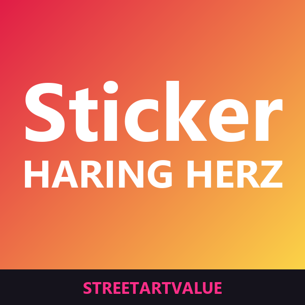 Keith Haring Herz Sticker auf Amazon