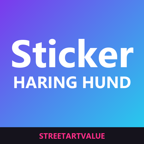 Keith Haring Hund Sticker auf Amazon