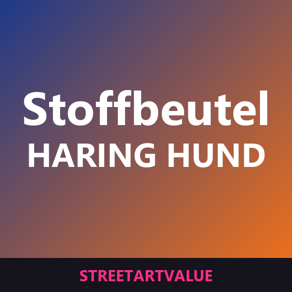 Keith Haring Hund Stoffbeutel auf Amazon