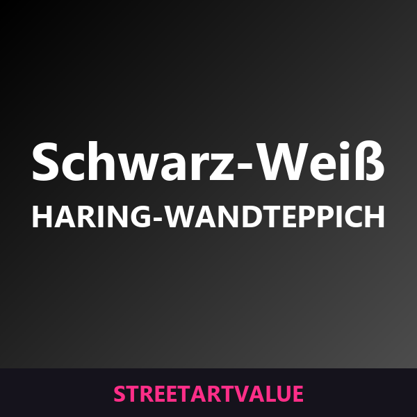 Schwarz-weiße Haring Wandteppiche auf Amazon