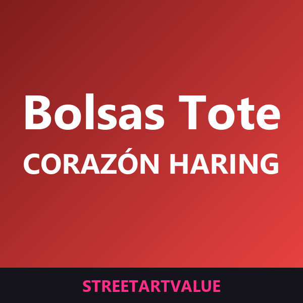 Bolsas tote corazón Keith Haring Bolsas tote corazón Keith Haring: libros y material de arte urbano en Amazon