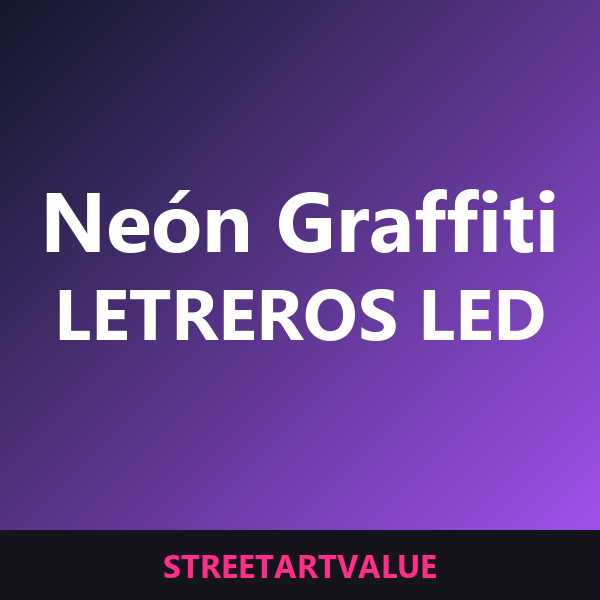 Letreros neón graffiti en Amazon