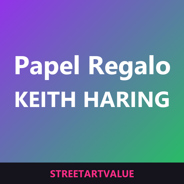 Papel de regalo y etiquetas Haring en Amazon