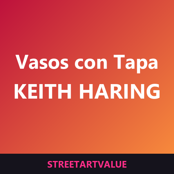 Vasos con tapa Keith Haring en Amazon