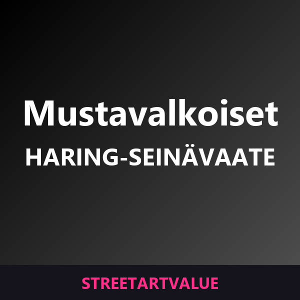 Mustavalkoiset Haring-seinävaatteet Amazonissa