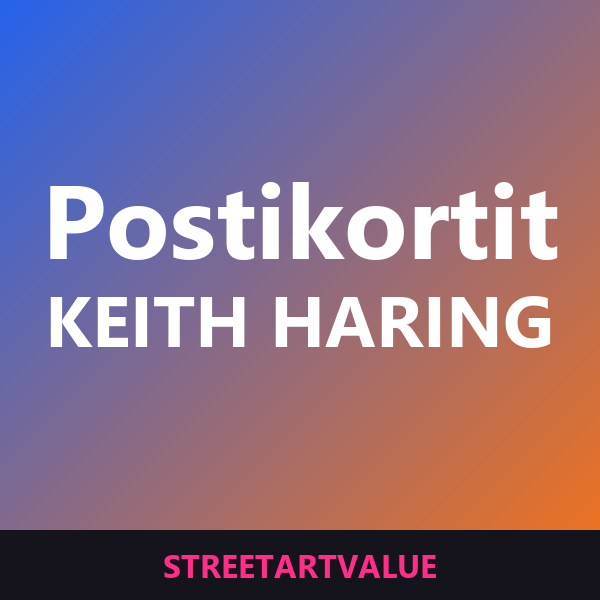 Keith Haring -postikortit Amazonissa