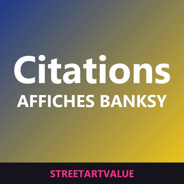 Affiches citations Banksy sur Amazon