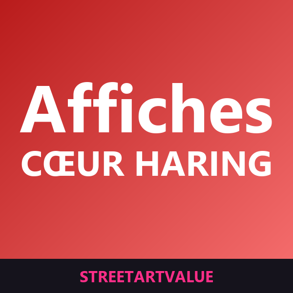 Affiches cœur Keith Haring sur Amazon