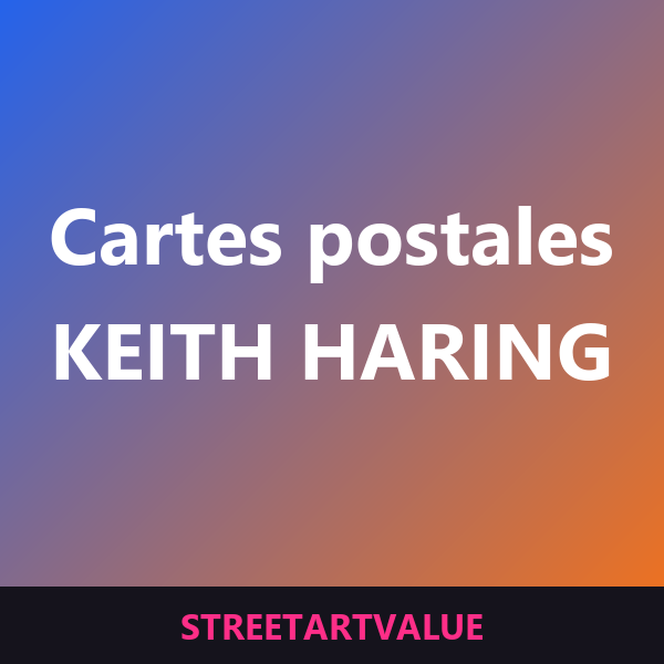 Cartes postales Keith Haring sur Amazon