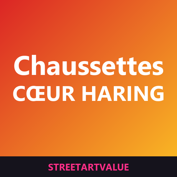 Chaussettes cœur Keith Haring sur Amazon