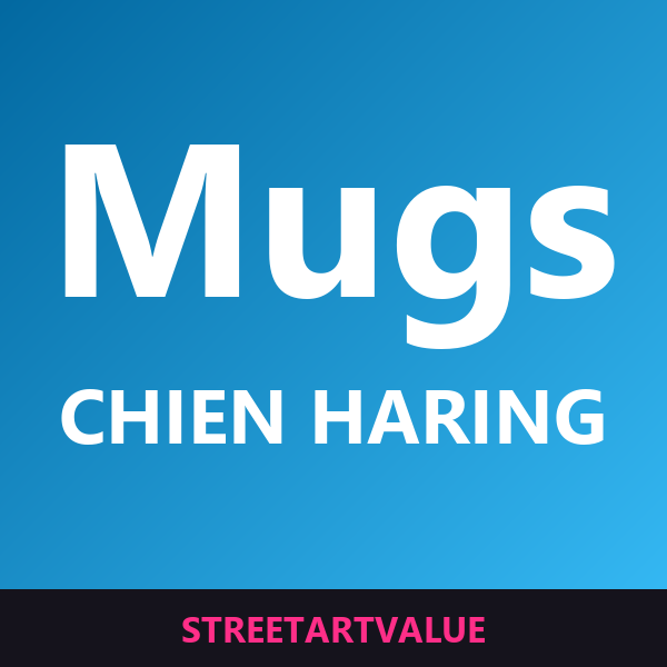 Mugs chien Keith Haring sur Amazon