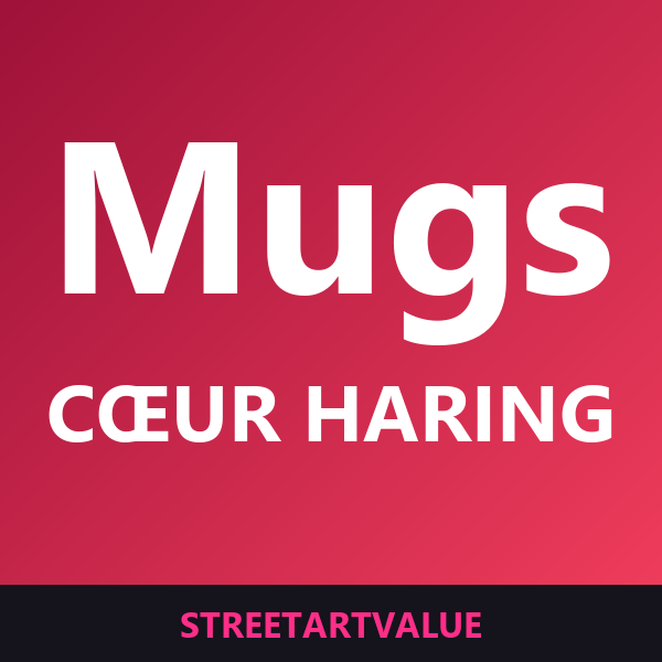 Mugs cœur Keith Haring sur Amazon