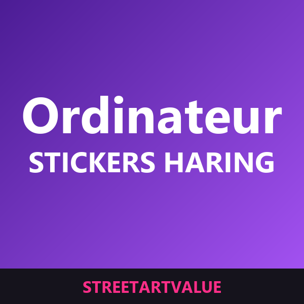 Stickers ordinateur Keith Haring sur Amazon