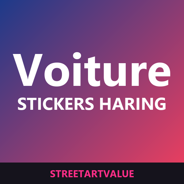 Stickers voiture Keith Haring sur Amazon