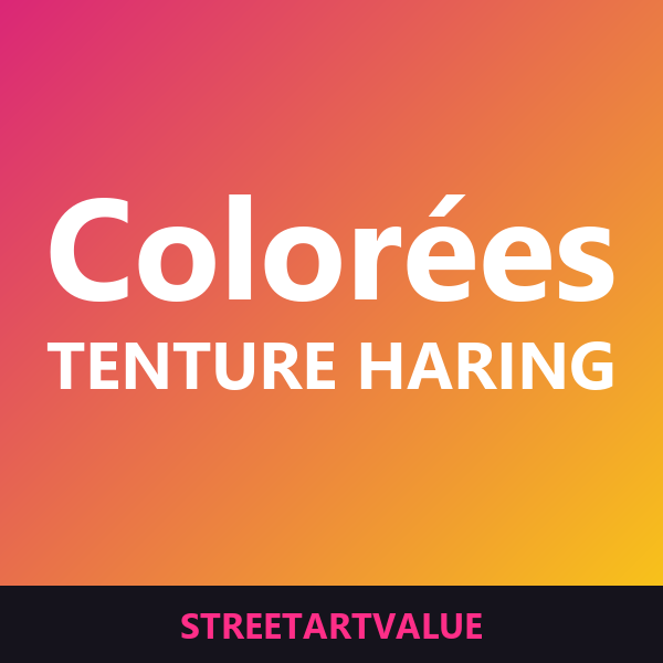 Tentures Haring colorées sur Amazon