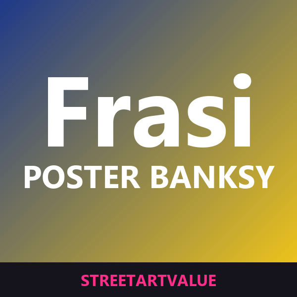 Poster con frasi di Banksy su Amazon