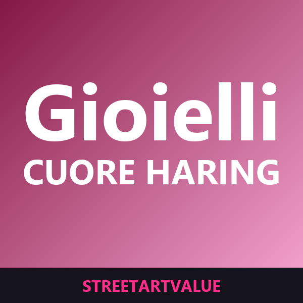 Gioielli cuore Keith Haring su Amazon
