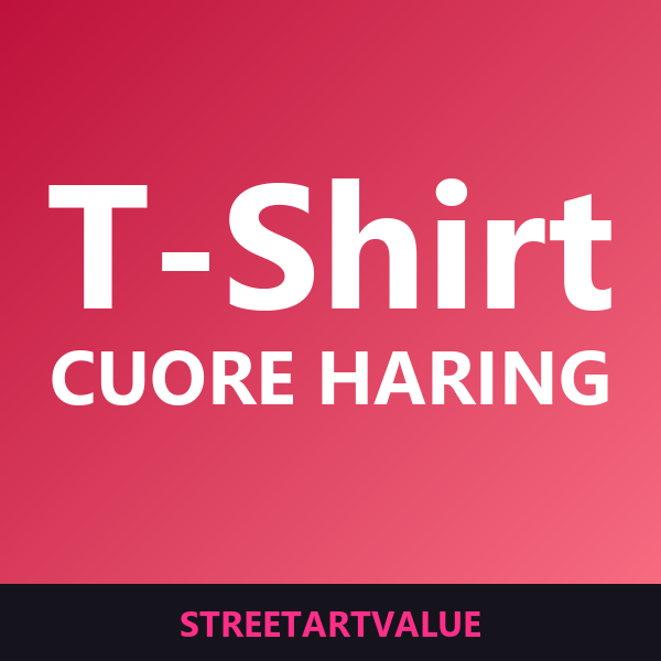 T-shirt cuore Keith Haring su Amazon