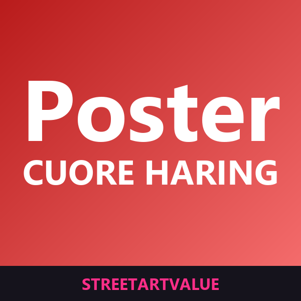 Poster cuore Keith Haring su Amazon