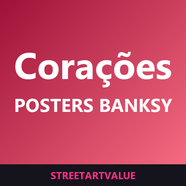 Posters Banksy de corações e amor na Amazon