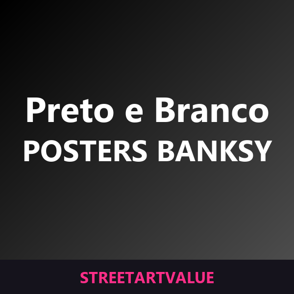 Posters Banksy a preto e branco na Amazon