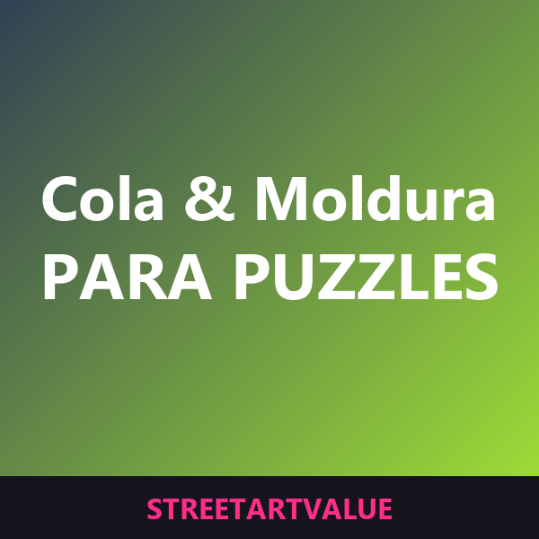 Cola e molduras para puzzles na Amazon