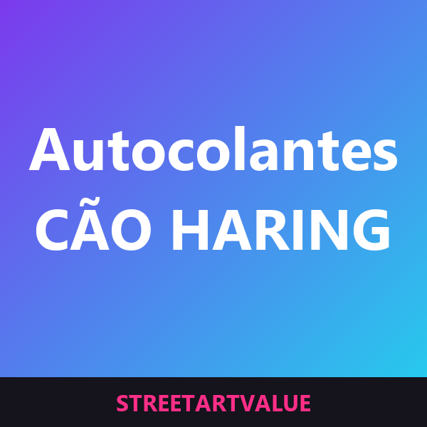 Autocolantes cão Keith Haring na Amazon