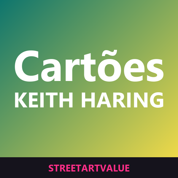 Cartões de notas Keith Haring na Amazon