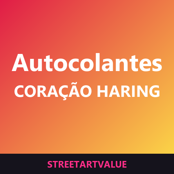 Autocolantes coração Keith Haring na Amazon