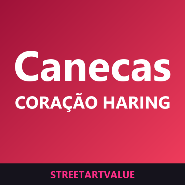 Canecas coração Keith Haring na Amazon