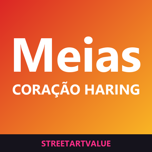 Meias coração Keith Haring na Amazon
