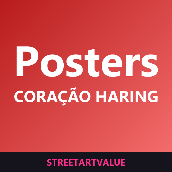 Posters coração Keith Haring na Amazon