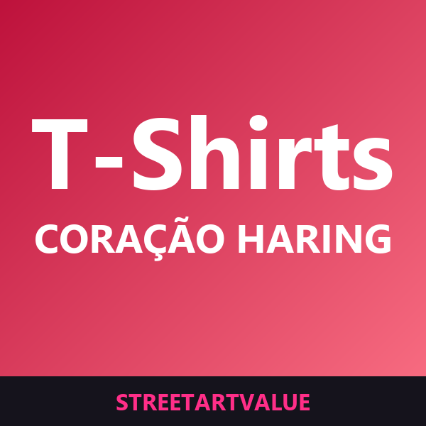 T-shirts coração Keith Haring na Amazon