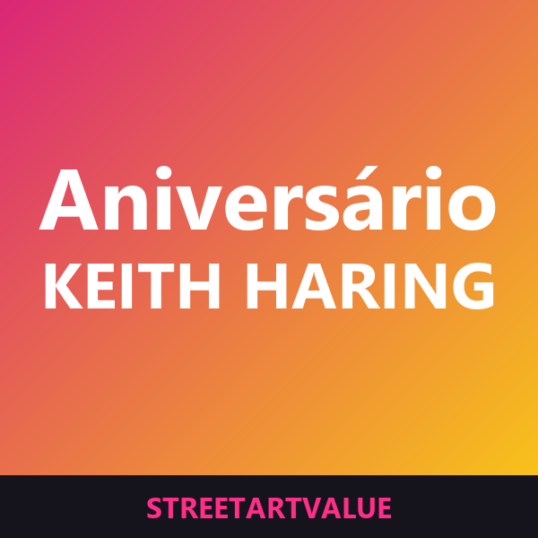Postais de aniversário Keith Haring na Amazon