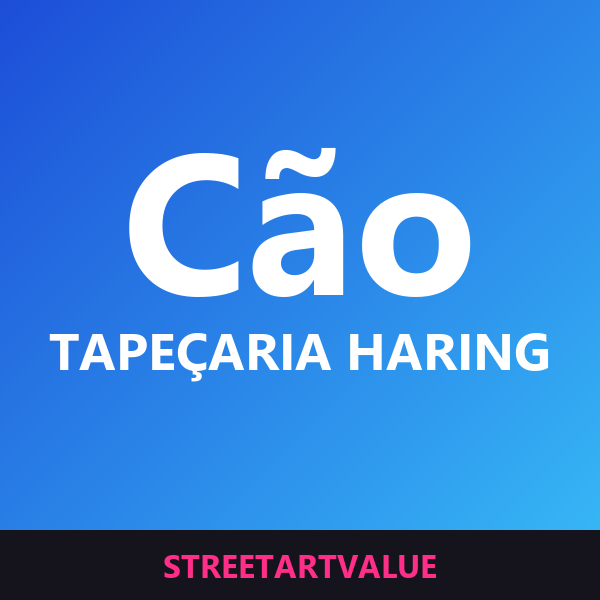 Tapeçarias cão Haring na Amazon