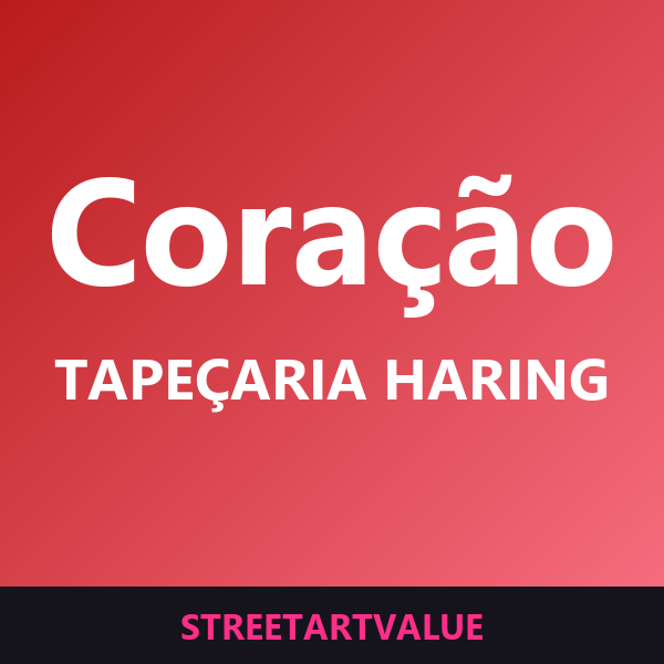 Tapeçarias coração Haring na Amazon