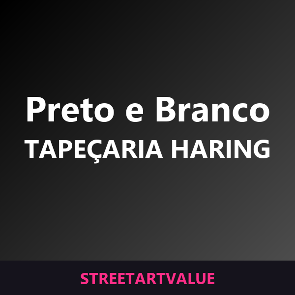 Tapeçarias Haring a preto e branco na Amazon
