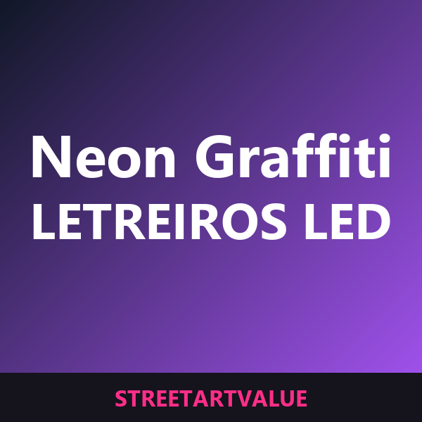 Letreiros neon graffiti na Amazon