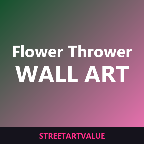 Flower Thrower wall art on Amazon