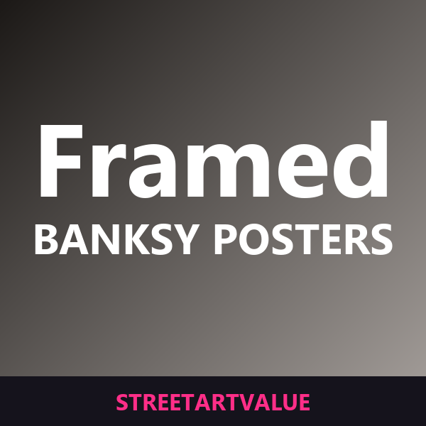 Framed Banksy posters on Amazon