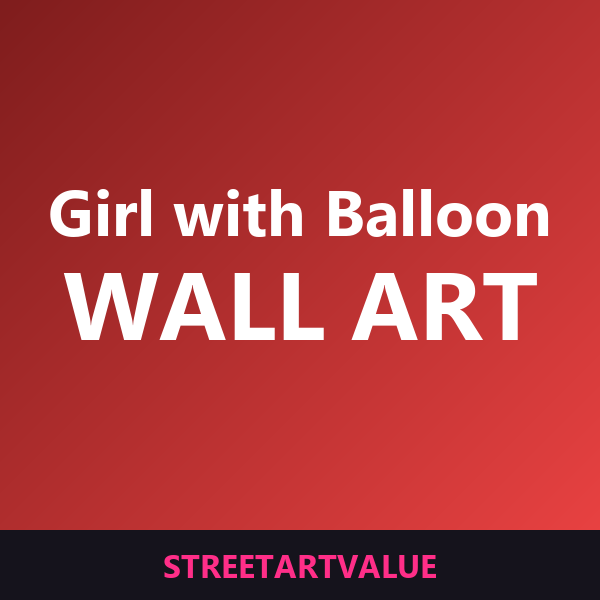 Girl with Balloon wall art on Amazon
