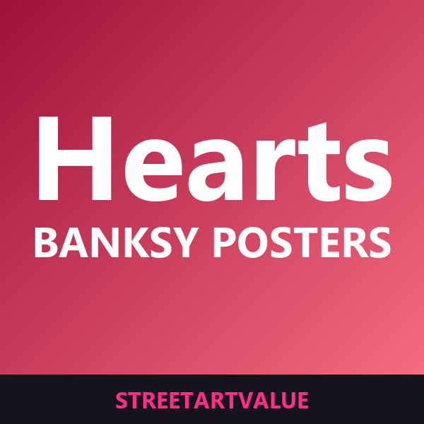 Banksy heart & love posters on Amazon
